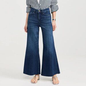 Frame Le Palazzo Crop Raw Fray Jean Calvin Wash - Size 29
